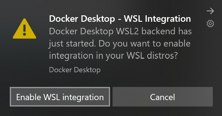 Enable WSL integration